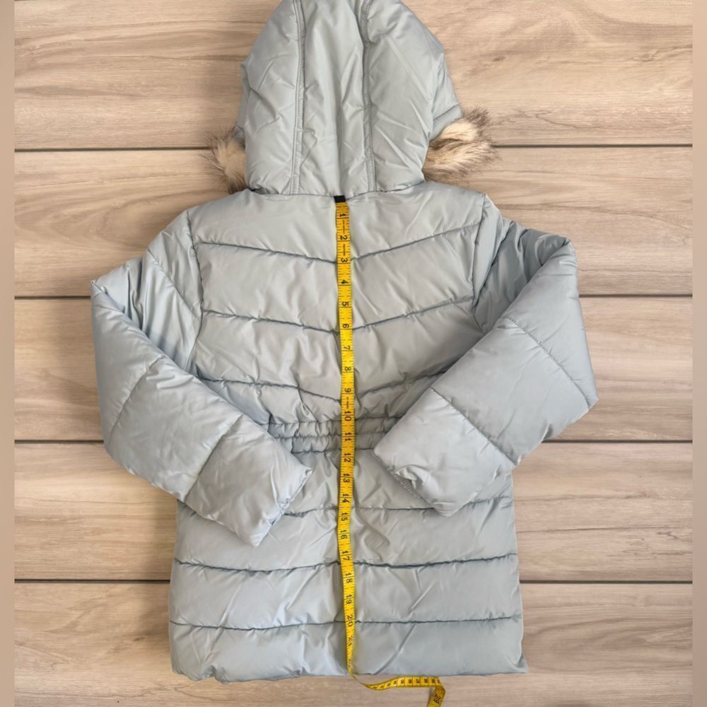 The Children’s Place Heavyweight Faux Fur Lined Puffer Jacket Blue Medium NWT - Picture 5 of 12